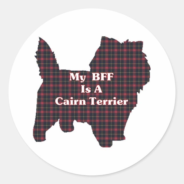 Cairn Terrier BFF Classic Round Sticker (Front)