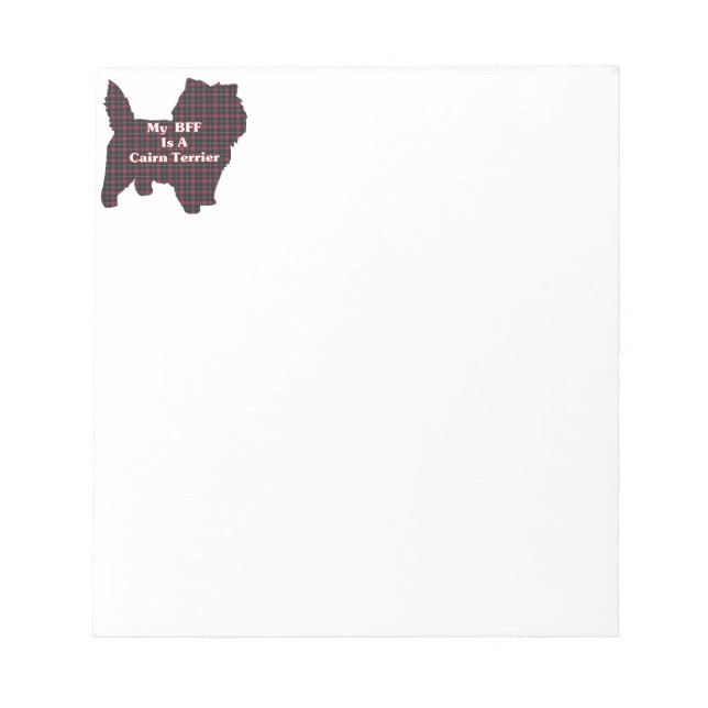 Cairn Terrier BFF Notepad (Front)