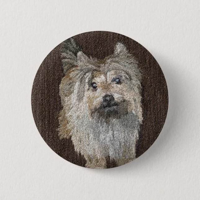 Cairn Terrier Button (Front)