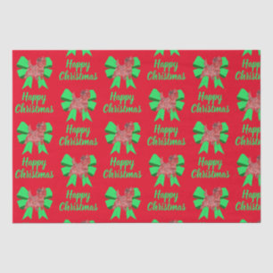 Cairn Terrier Christmas Dog & Green Bow Tissue Paper