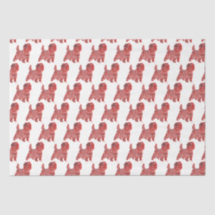 Cairn Terrier Christmas Dog Silhouette White Tissue Paper