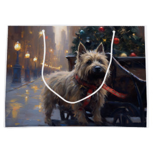 Cairn Terrier Christmas Festive Season Large Gift Bag