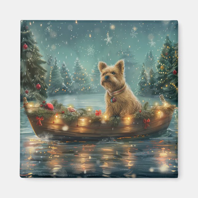 Cairn Terrier Christmas Festive Voyage Magnet (Front)