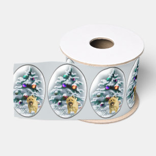 Cairn Terrier Christmas Grosgrain Ribbon