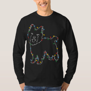 Cairn Terrier Christmas Lights Dog Lover Ugly Swea T-Shirt