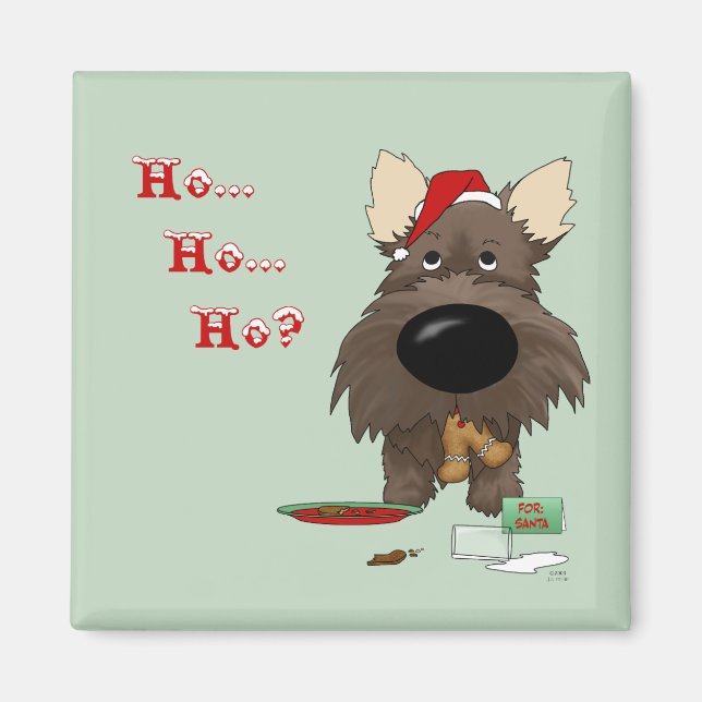 Cairn Terrier Christmas Magnet (Front)