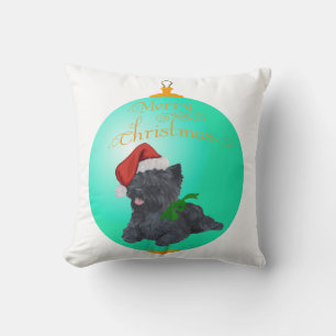 Cairn Terrier Christmas Ornaments Cushion