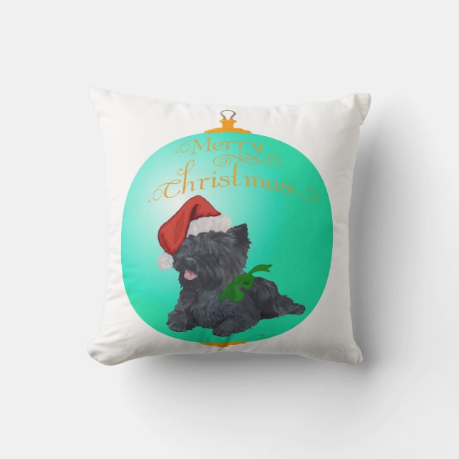 Cairn Terrier Christmas Ornaments Cushion (Front)