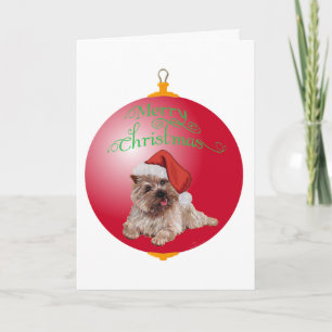 Cairn Terrier Christmas Ornaments Holiday Card
