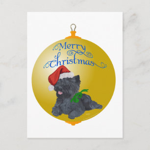 Cairn Terrier Christmas Ornaments Holiday Postcard