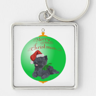 Cairn Terrier Christmas Ornaments Key Ring