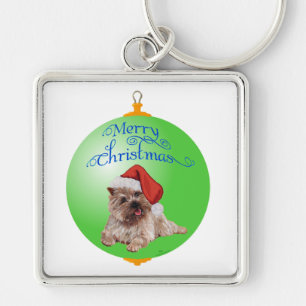Cairn Terrier Christmas Ornaments Key Ring