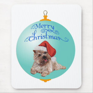 Cairn Terrier Christmas Ornaments Mouse Pad