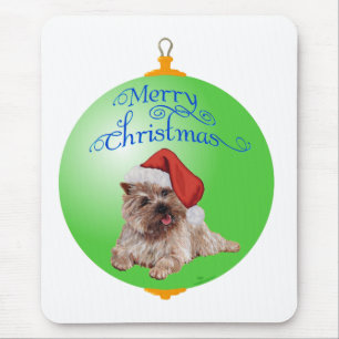 Cairn Terrier Christmas Ornaments Mouse Pad