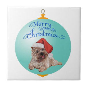 Cairn Terrier Christmas Ornaments Tile