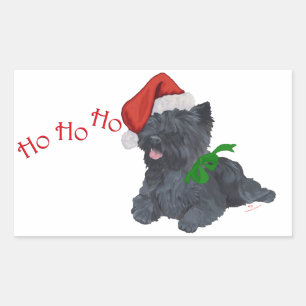 Cairn Terrier Christmas Rectangular Sticker