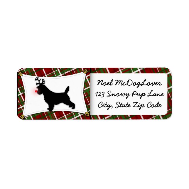 Cairn Terrier Christmas Return Address Label (Front)