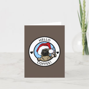 Cairn Terrier Coffee Lover Christmas Card