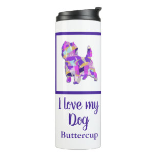 Cairn Terrier Cute Dog Silhouette PPY&B  Thermal Tumbler