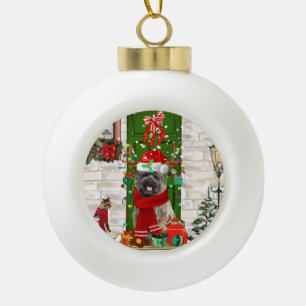 Cairn Terrier Dog Christmas  Ceramic Ball Christmas Ornament