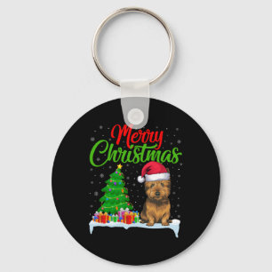 Cairn Terrier Dog Christmas Tree Lights Funny Xmas Key Ring