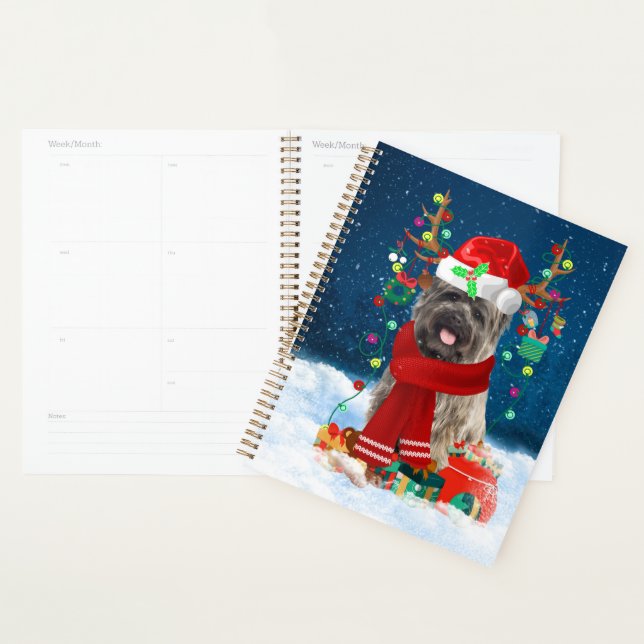 Cairn Terrier Dog in Snow with Christmas Gifts  Planner (Display)