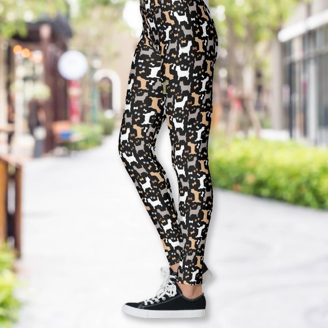 Cairn Terrier Dog Pattern Carin Terriers  Leggings (Cairn Terriers Dog Breed Pattern Leggings)