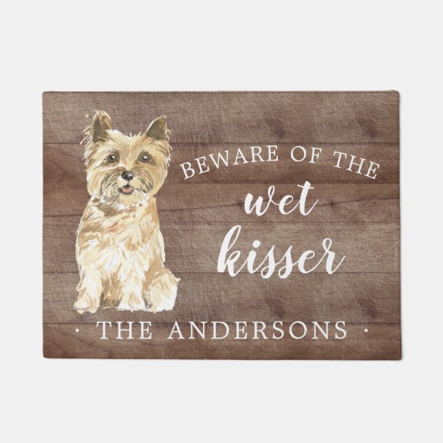 Cairn Terrier Dog Personalised Door Mat (Front)