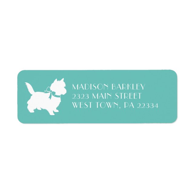 Cairn Terrier Dog Puppy Return Address Label (Front)