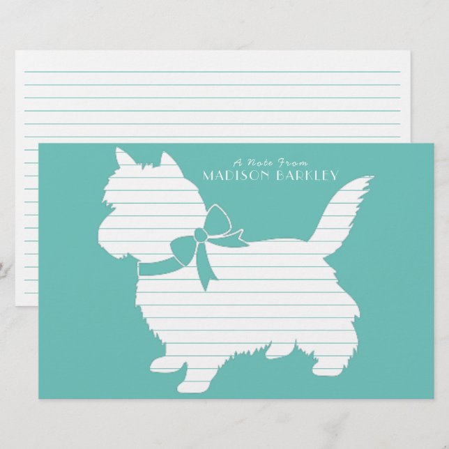 Cairn Terrier Dog Puppy Stationery (Front/Back)