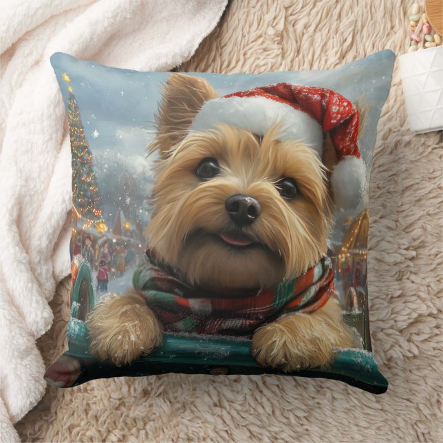 Cairn Terrier Dog Roller Coaster Christmas Cushion (Blanket)
