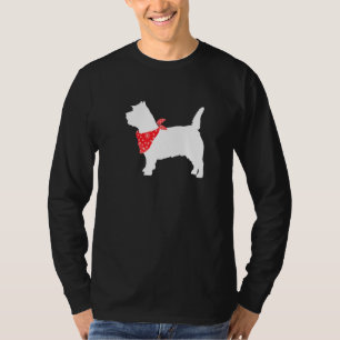 Cairn Terrier Dog Wearing Red Bandanna T-Shirt