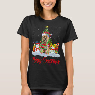Cairn Terrier Dog Xmas Tree Lighting Cairn Terrier T-Shirt