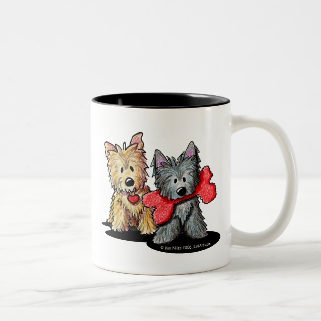 Cairn Terrier Duo Two-Tone Coffee Mug (Right)