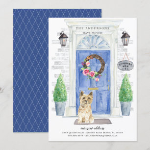 Cairn Terrier Front Door Moving Announcement