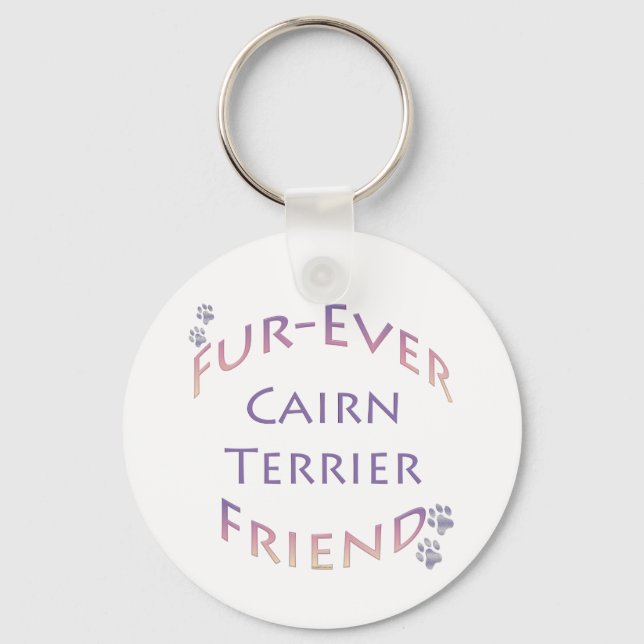 Cairn Terrier Furever Key Ring (Front)