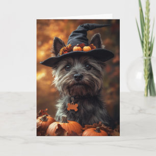 Cairn Terrier Halloween Holiday Card