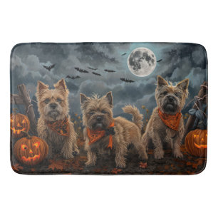Cairn Terrier Halloween Spooky Bath Mat