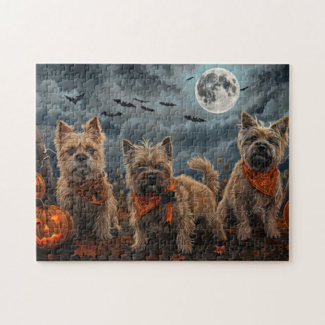 Cairn Terrier Halloween Spooky Jigsaw Puzzle (Horizontal)