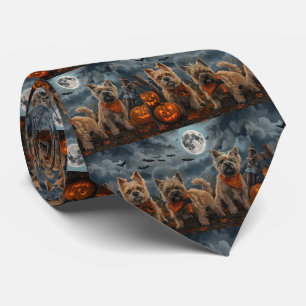 Cairn Terrier Halloween Spooky Tie