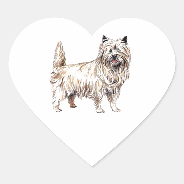 Cairn Terrier Heart Sticker (Front)