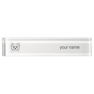 Cairn Terrier Heritage Minimalist Desk Name Nameplate