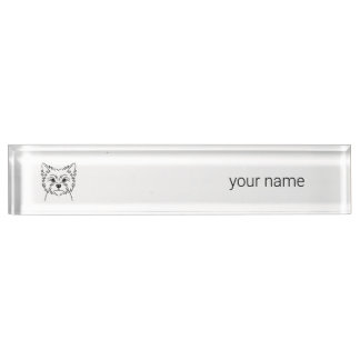 Cairn Terrier | Heritage Minimalist Desk Name Nameplate