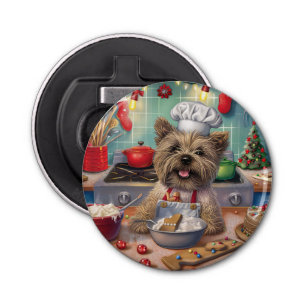 Cairn Terrier Holiday Baking: Festive Christmas  Bottle Opener