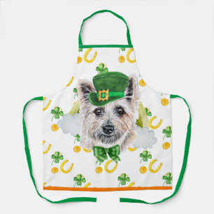 Cairn Terrier Holiday Decor St Patrick's Day Dog Apron