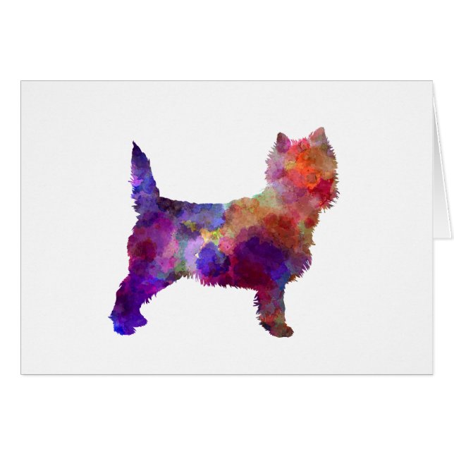 Cairn Terrier in watercolor (Front Horizontal)