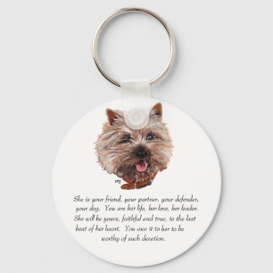 Cairn Terrier Keepsake - FEMALE Key Ring