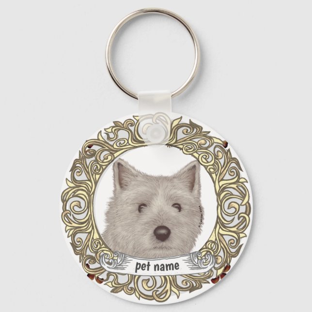 Cairn Terrier  Key Ring (Front)