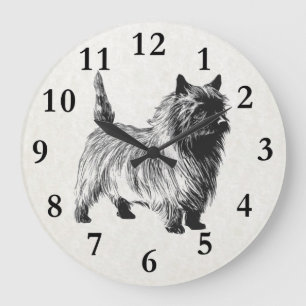 cairn terrier large clock