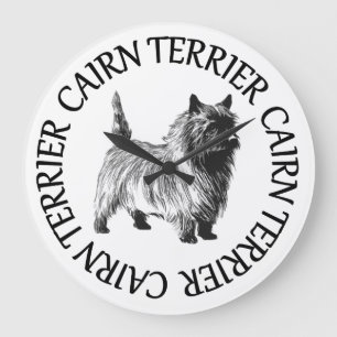 cairn terrier large clock